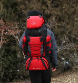 Mochila impermeable para acampar 90L para senderismo