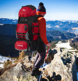 Mochila impermeable para acampar 90L para senderismo